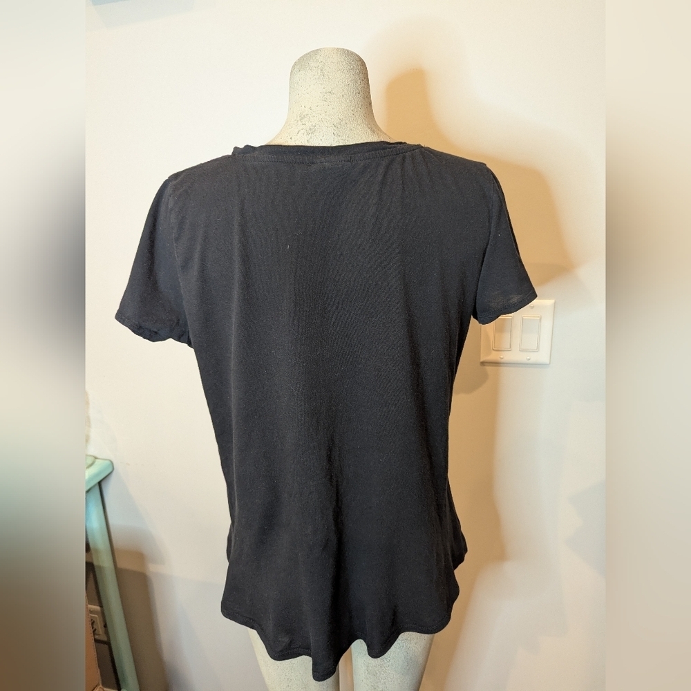 Torrid Signature Jersey Cotton modal V-Neck Tee black 1x - Picture 14 of 15